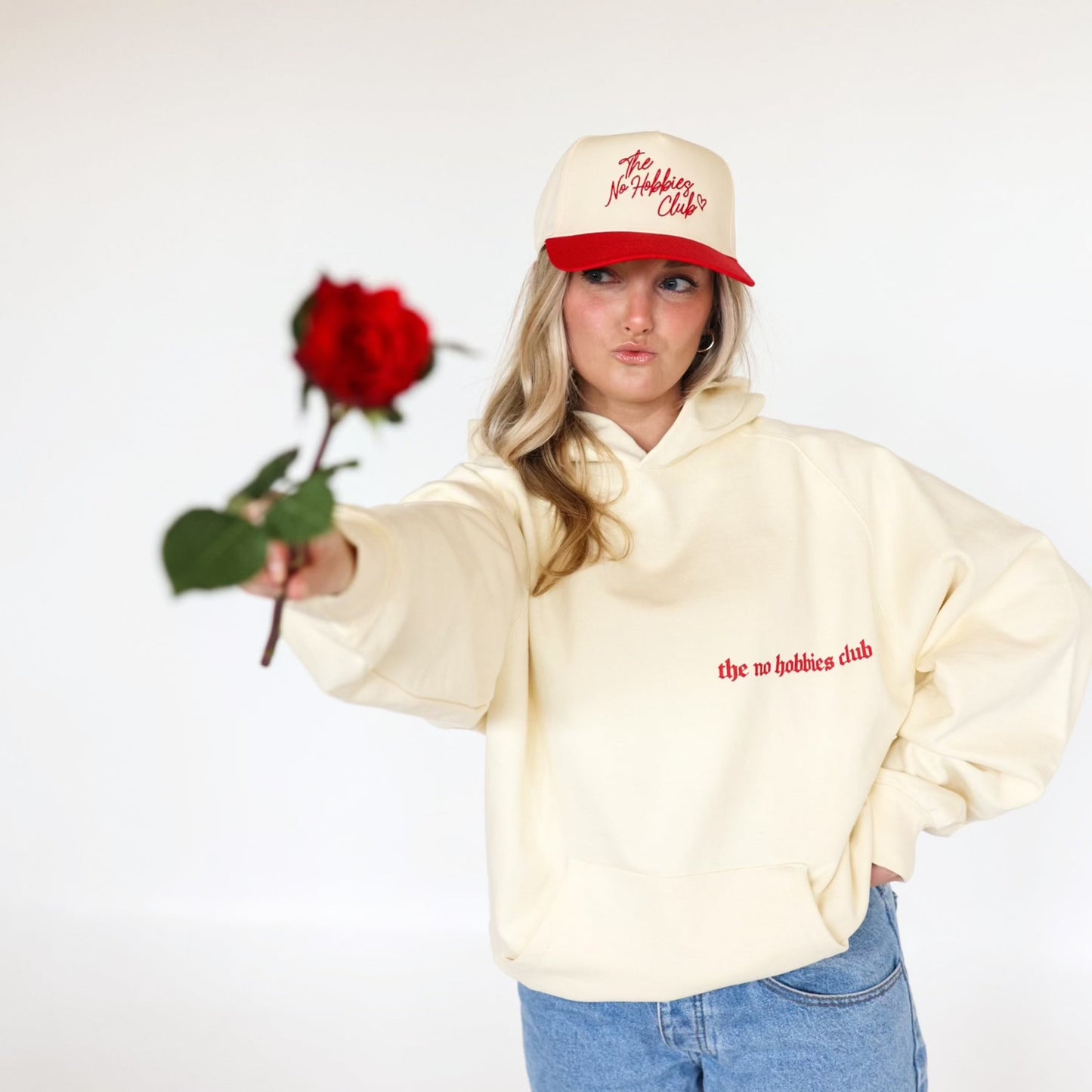 I Love You More Collection - Red/Cream Hat