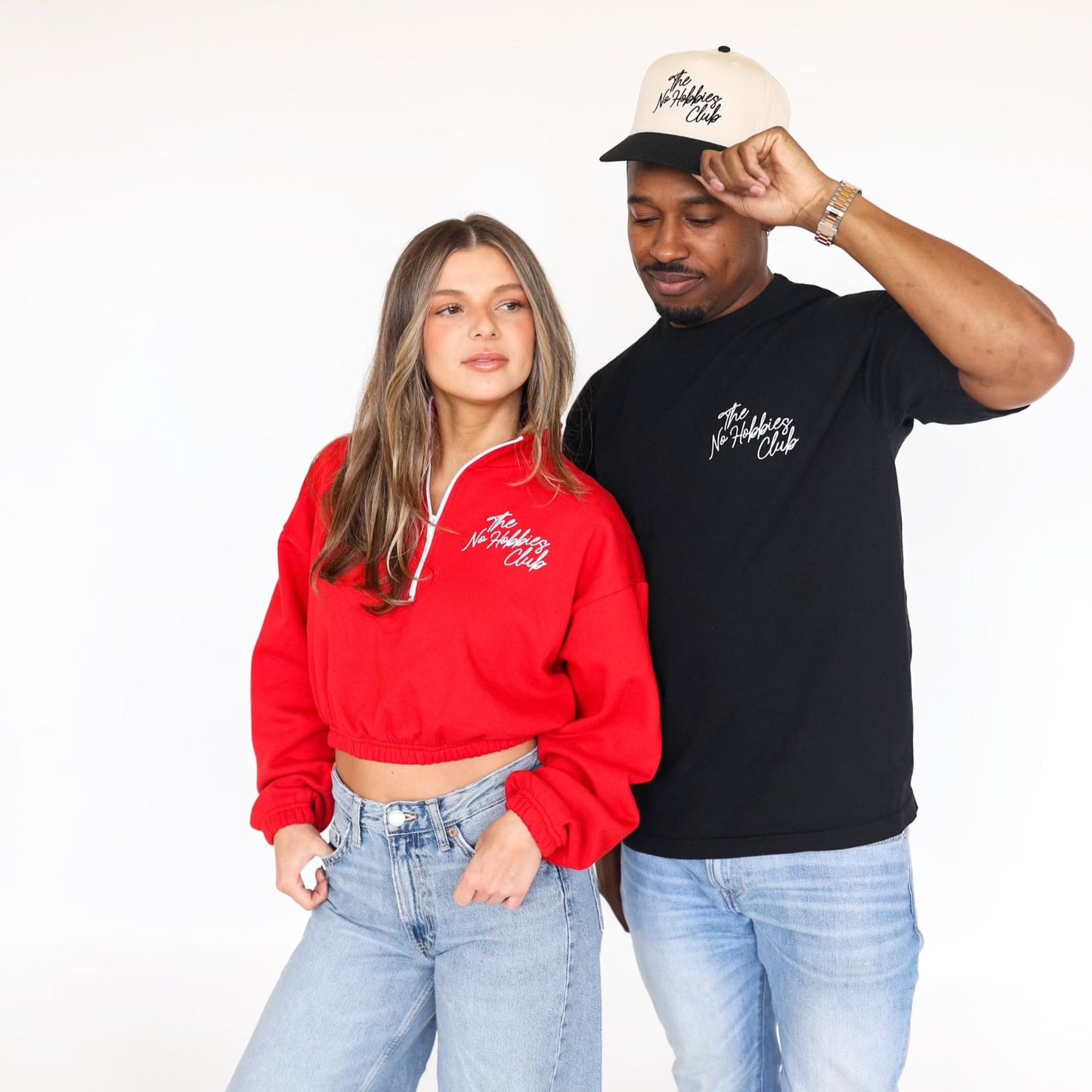 I Love You More Collection - Red/White Quarter Zip