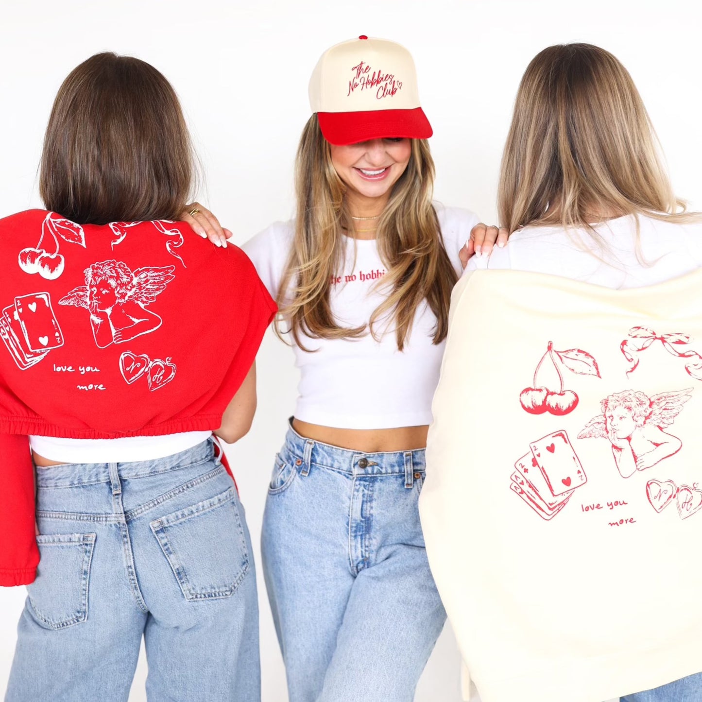 I Love You More Collection - Red/White Quarter Zip